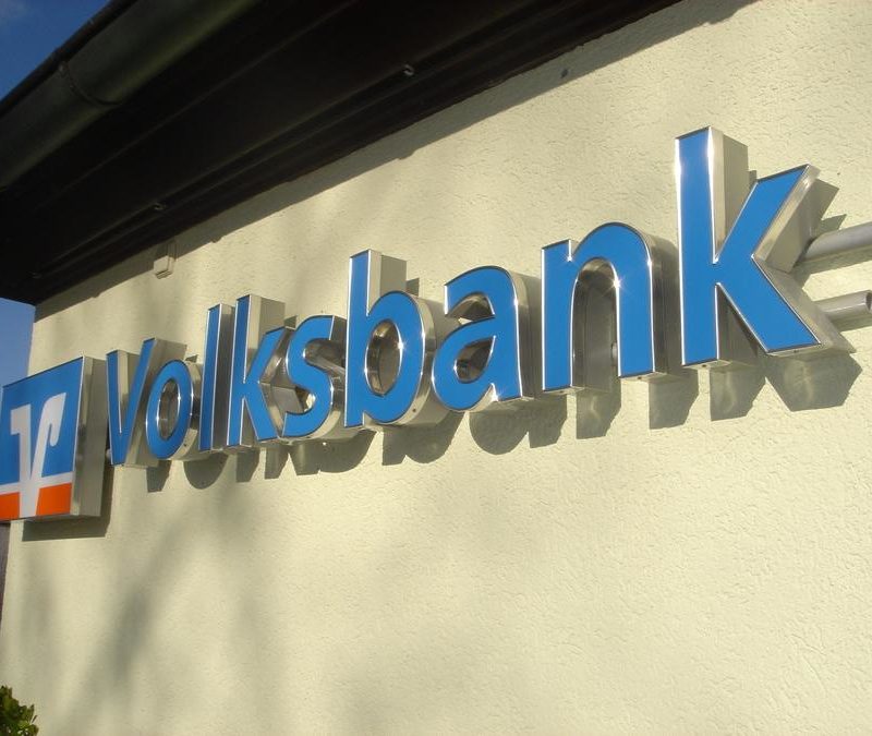 Lichtreklame Volksbank