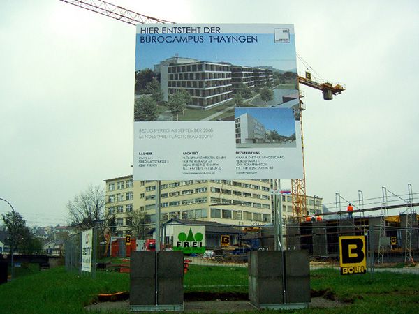 Baureklame Leistung